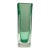 Global Views Polish Art Glass Wide Tower Vase – Emerald Green For Sale