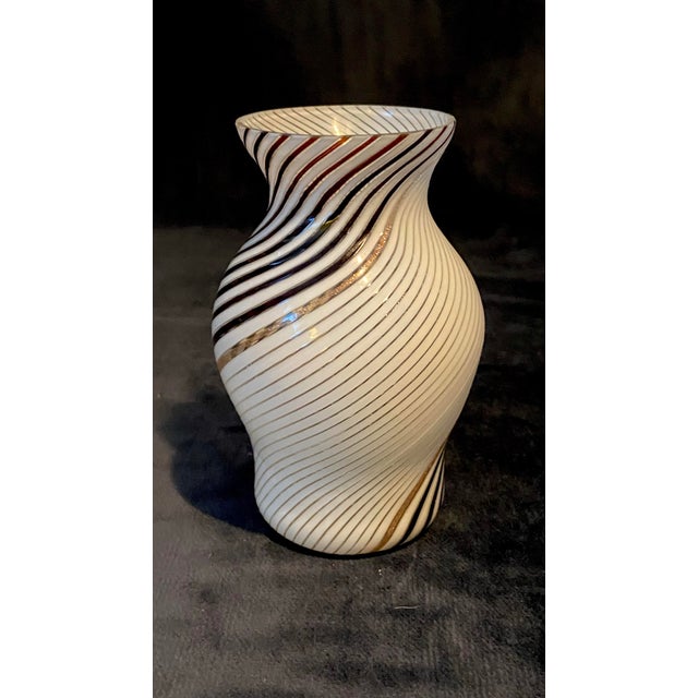 Dino Martens 1954 Merano Vase Vintage Black, White, and Copper Mid Century Beauty! For Sale - Image 10 of 11