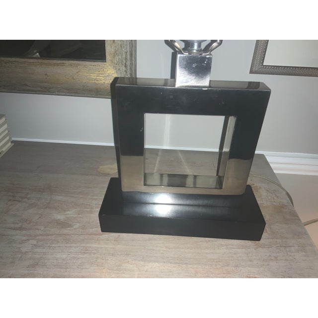 Wood Robert Abbey 1990s Contemporary Doughnut Duncan Table Lamp For Sale - Image 7 of 13