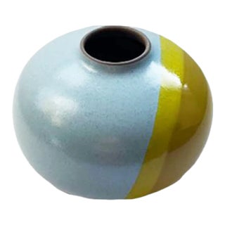1990s Heath Ceramics Signed Bulb Color-Block Vase For Sale