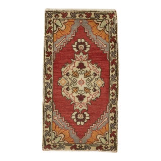 Vintage Mini Turkish Rug For Sale