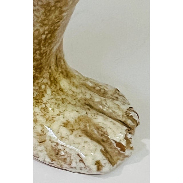 Midcentury Italian Pug Sculpture in Glazed Terra Cotta For Sale - Image 9 of 11