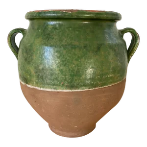 Vintage Italian Painted Green Pottery Jug