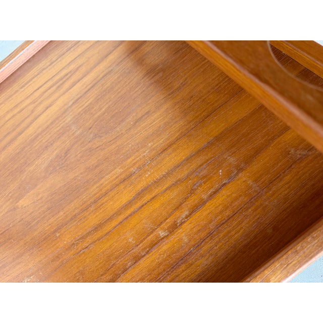 Brown Mid-Century Danish Modern Teak Cocktail Trolley Bar Cart For Sale - Image 8 of 12