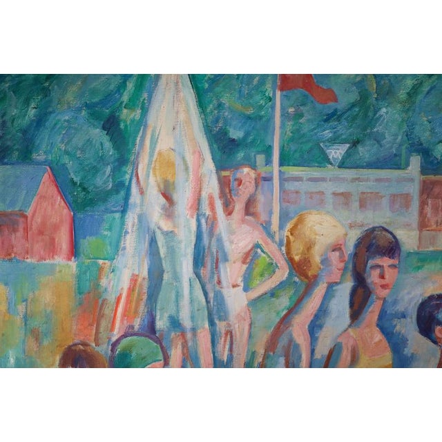 Urbanek, Swimmers, 1963, Oil on Canvas For Sale - Image 4 of 18