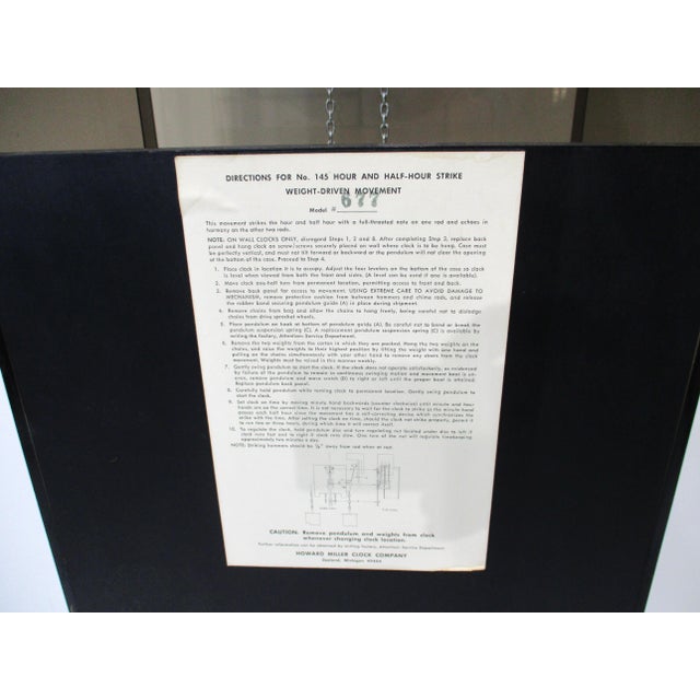 Howard Miller Lucite Mid Century Grandfathers Clock Model 677 For Sale - Image 10 of 12