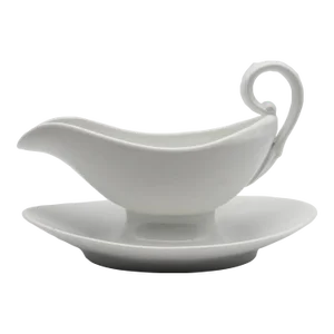 1940s Blanc De Chine Porcelain Sauce Boat, Gravy Boat, Vista Alegre, Portugal