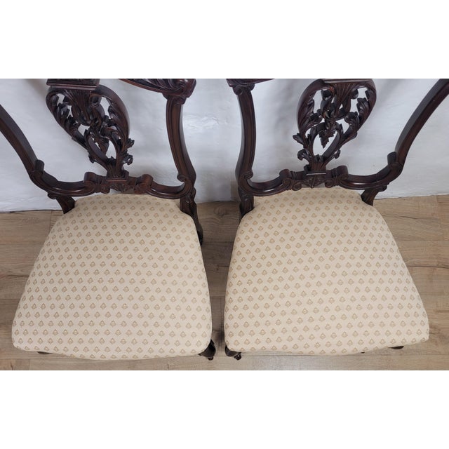 Victorian Carved Nursing Chairs, 1890, Set of 2 For Sale - Image 12 of 18