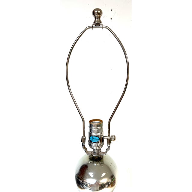 1970s Large Mid-Century Silvered Mercury Glass Baluster Table Lamp For Sale - Image 9 of 12