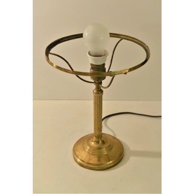 Art Nouveau Brass and Glass Table Lamp from Jugendstil, Sweden, 1920s For Sale - Image 9 of 13