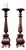 Tall Gothic Turned and Carved Wooden Candlesticks, 1960, Set of 2 For Sale