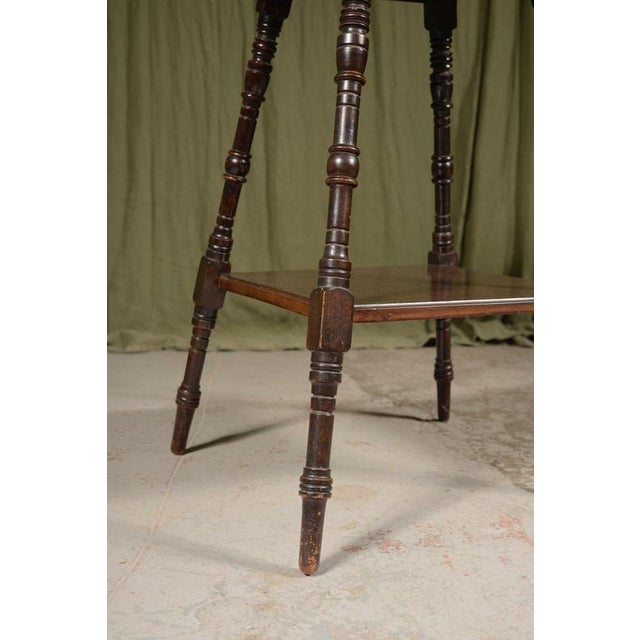 Victorian Walnut Lamp Table by Jas Shoolbred, 1880s For Sale - Image 3 of 5