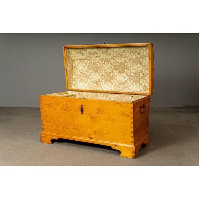 Brown Biedermeier Round-Topped Chest, Mid-19th Century For Sale - Image 8 of 18