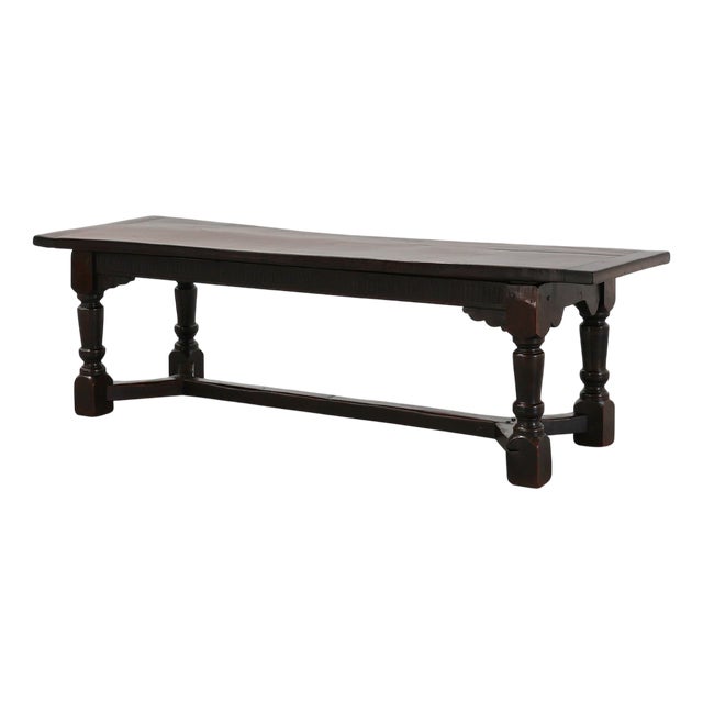 17th Century Belgian Full Dark Oak Dining Table For Sale