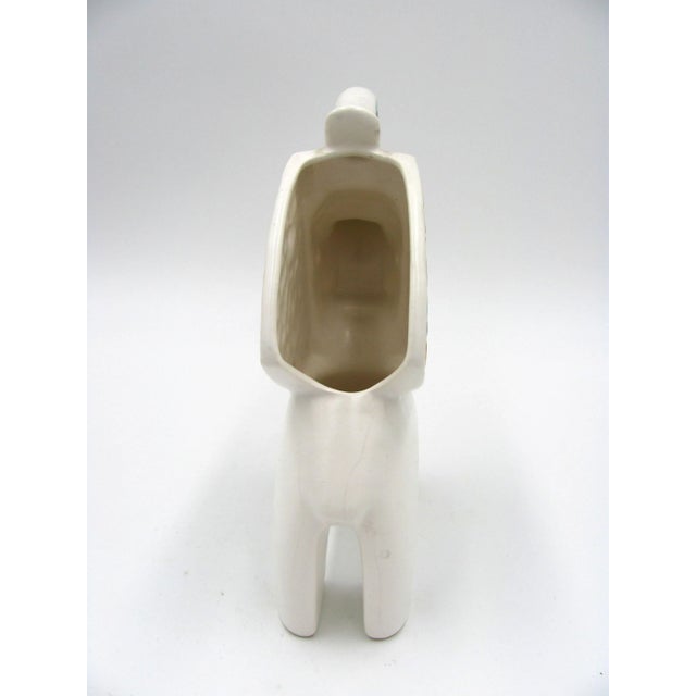 Mid 20th Century Vintage Boho Ceramic Mosaic Elephant Trunk Up Planter For Sale - Image 5 of 13