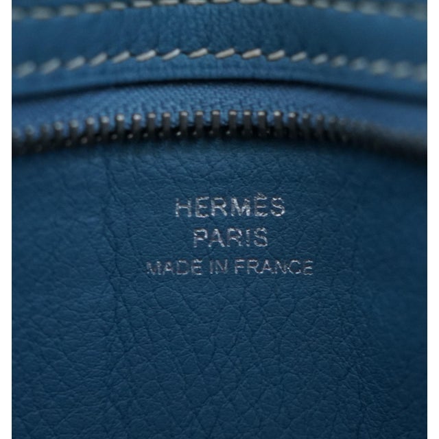Hermes Blue Jean Veau Swift Leather Zip Zap Compact Wallet, C. 2008 For Sale - Image 11 of 11