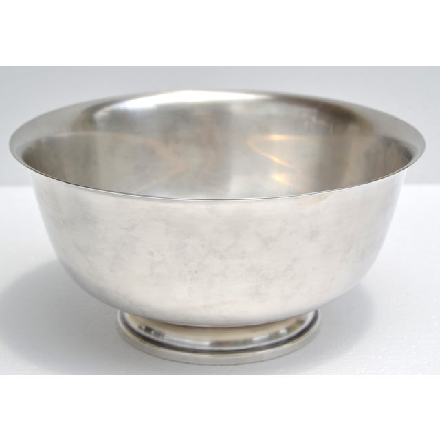 Mid 20th Century Art Deco Fisher Silversmiths Company Silver Plate Bowl Paul Revere For Sale - Image 9 of 16