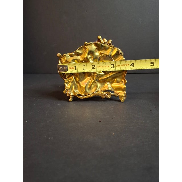 Mid-Century Modern Vintage 1970s Copa Brazil Brutalist Star of David Brass & Amethyst Sculpture For Sale - Image 3 of 6