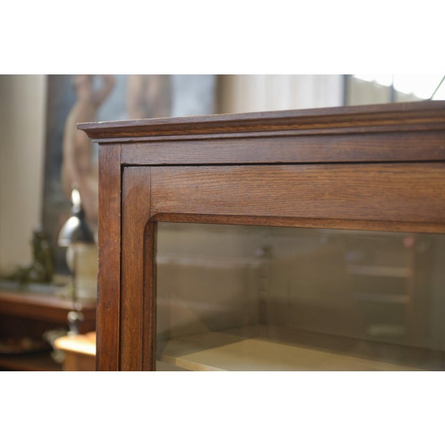 Oak Display Cabinet, 1940s For Sale - Image 6 of 11