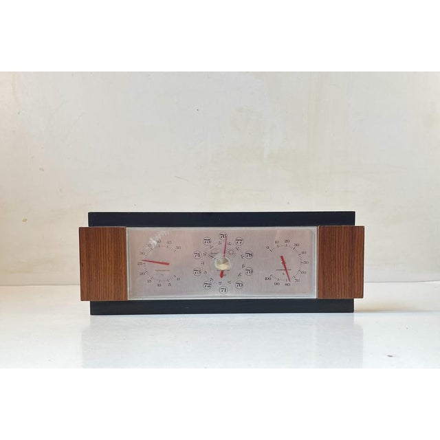 A stylish and sleek wall or table weather station with thermometer, barometer and hygrometer. Designed and made in Germany...