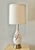 Metal Tall Mid Century Modern White Ceramic Table Lamp With Flame Design Circa 1960s For Sale - Image 7 of 9
