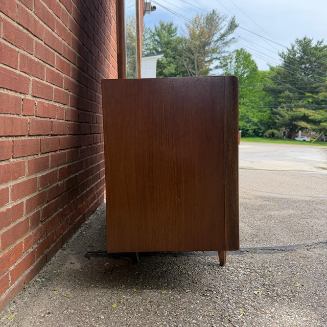 1960s American of Martinsville Lowboy Dresser With Mirror For Sale - Image 12 of 12