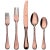 Contemporary Mepra Epoque 5-Piece Flatware Set, Bronze For Sale - Image 3 of 3
