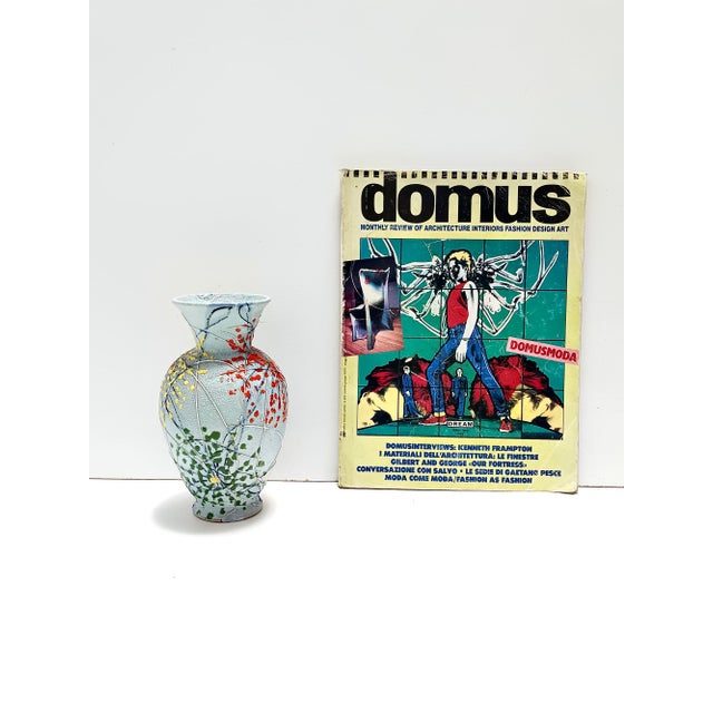 Made in Italy, 1960s. This wonderful vase is in hand-modeled, -decorated and -painted ceramic. Itv is vintage, therefore...