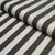 SAMPLE - Schumacher Hanson Indoor/Outdoor Stripe Fabric In Black For Sale
