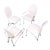 Mid-Century Modern Dining Chairs DIA White Upholstery - Set of 4 For Sale