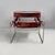 Italian modern burgundy leather armchair Wassily by Marcel Breuer for Gavina, 1960s Armchair model Wassily or B3 in red...