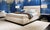 Handcrafted in Italy, this king-size bed features a clean contemporary design with an upholstered headboard and matching...