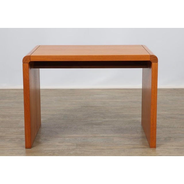 Mid-Century Modern Danish Teak "Waterfall" Side Table by Trioh For Sale - Image 4 of 10