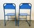 Set of Industrial Blue Iron Chairs, 1950s For Sale - Image 6 of 18