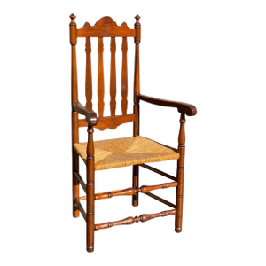 19th Century Antique Mahogany William & Mary Style Banister Back Chair