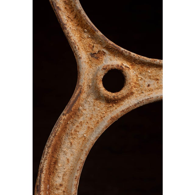 Gray Antique Industrial Cast Iron Pipe Rack Set by Yohe Supply Co. For Sale - Image 8 of 10