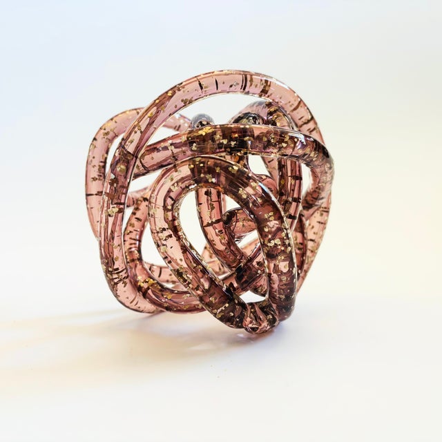 Postmodern Vintage Art Glass Knot For Sale - Image 3 of 8