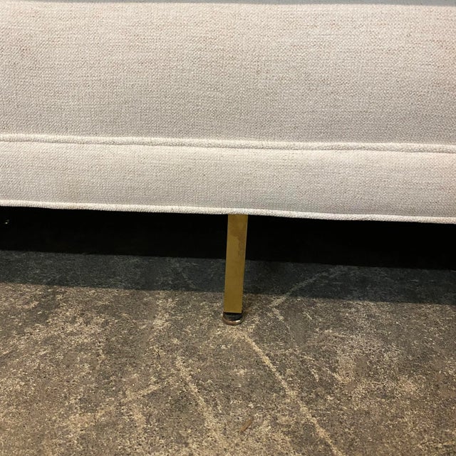 Reupholstered Mid Century Modern Paul McCobb Sectional Sofa with Travertine Top Side Table For Sale - Image 10 of 13