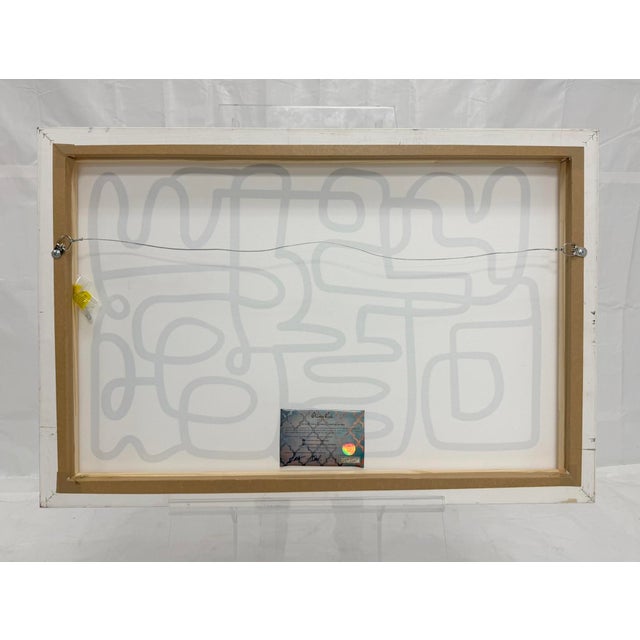 Oliver Gal Abstract Line Art Painting Framed Acrylic Canvas Miami Pop Art For Sale - Image 16 of 18
