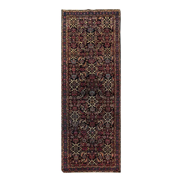 1930s Old Persian Mahal Area Rug 3'7"×10'0" For Sale