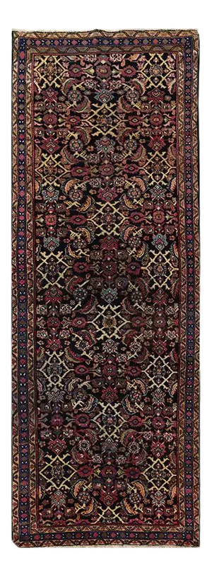 1930s Old Persian Mahal Area Rug 3'7"×10'0"