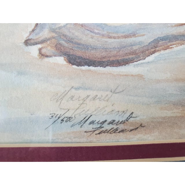 Nautical Vintage Conch Shell Watercolor Painting by Margarette Glidewell Pulliam For Sale - Image 3 of 4