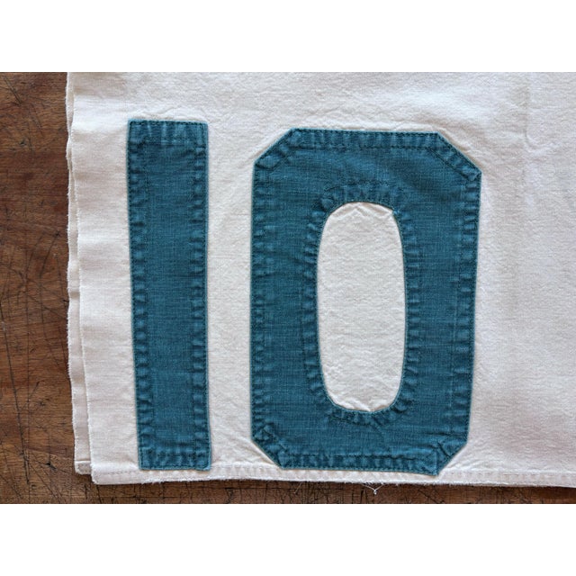 Off-white 1960s Vintage Racehorse Saddle Cloth, Large #10 For Sale - Image 8 of 9