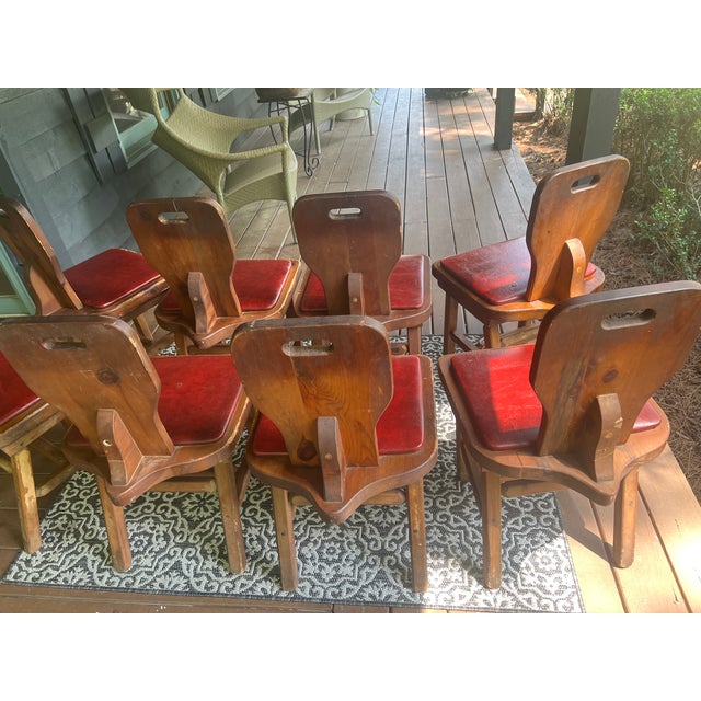 Set of Eight Restaurant Dining Chairs With Branded Keystone “P”, C. 1940, Berks County Provenance For Sale - Image 9 of 18