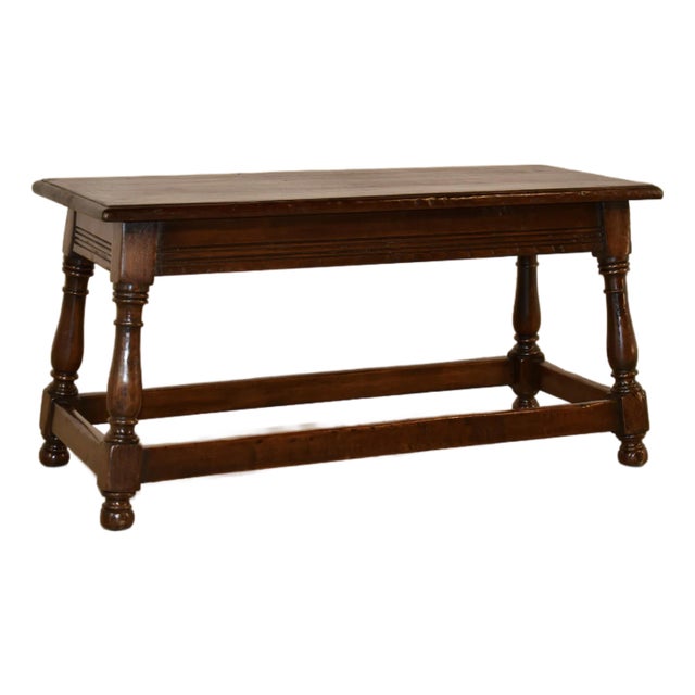 Original Marshall Laird Hand Made Oak Bench, Circa 1920's For Sale