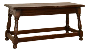 Original Marshall Laird Hand Made Oak Bench, Circa 1920's