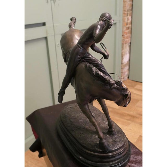 French Artist, Polo Player on Horse Back, 1930, Bronze For Sale - Image 6 of 8