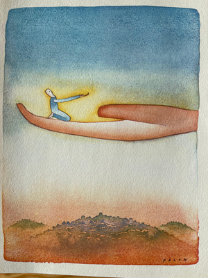 Jean-Michel Folon, Le don, Etching