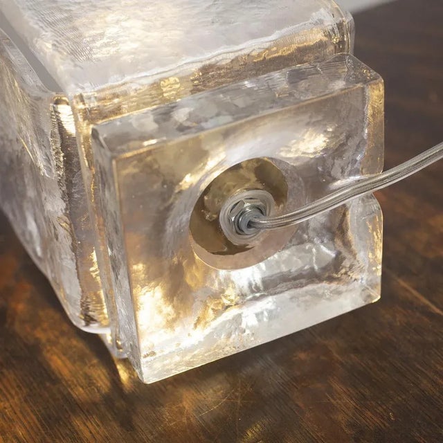 Table Lamp in Clear Murano Glass For Sale - Image 14 of 15