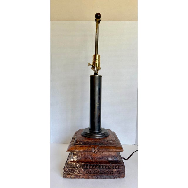 English Traditional Table Lamp Made From Architectural Salvage For Sale - Image 11 of 12
